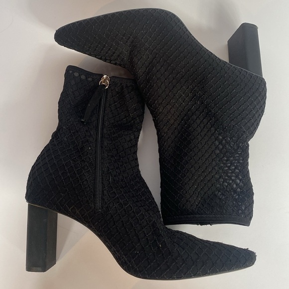Zara Whimsigoth Mesh Heeled Zip up Booties Black Size 39 US 8.5 - Picture 8 of 14